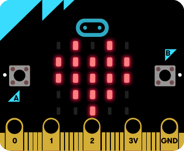 A micro:bit heart