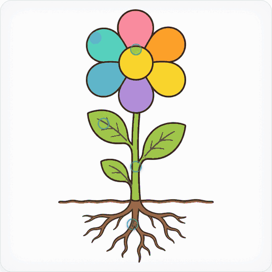 Labelling a flowering plant